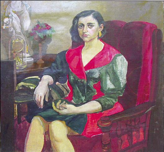Razmik Pogosyan “Kariné Poghosyan Portrait” Oil on Canvas 100cm x 100 cm
